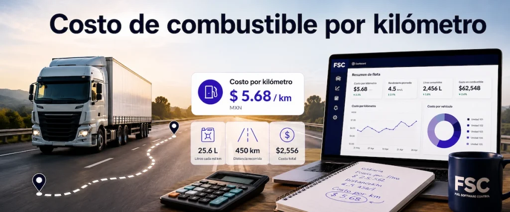 Costo de combustible por kilómetro
