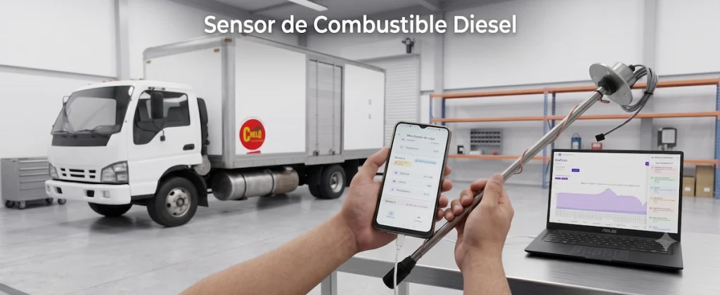 Sensor de Combustible Diesel: Guía Completa para Flotillas 2026