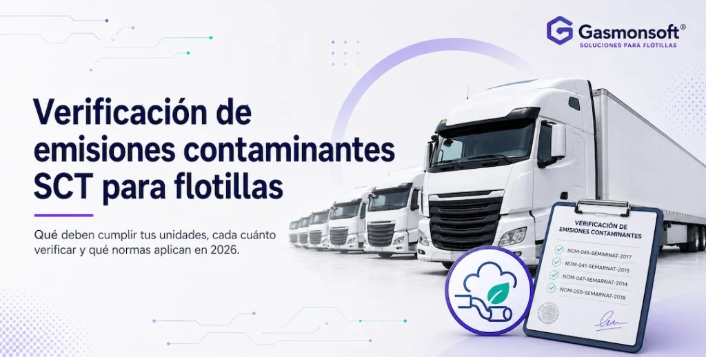 Verificación de emisiones contaminantes SCT para flotillas